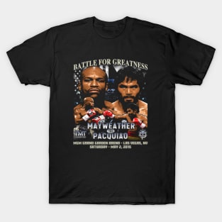 Floyd Mayweather Vs. Manny Pacquiao Battle For Greatness T-Shirt